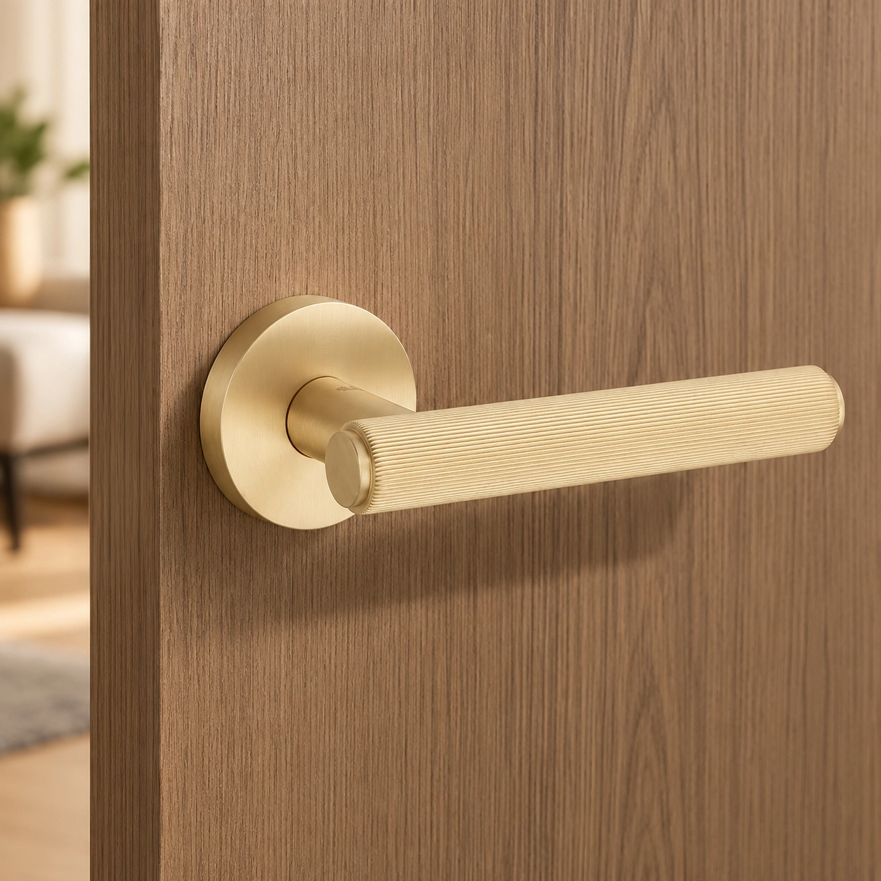 Linea Brass Lever Handle - Image 2